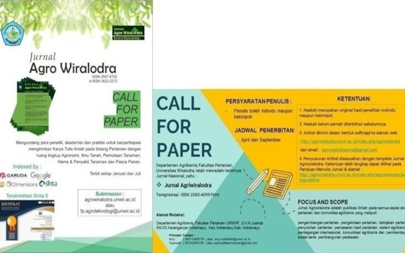 Jurnal Agro Wiralodra dan Agri Wiralodra Faperta Unwir