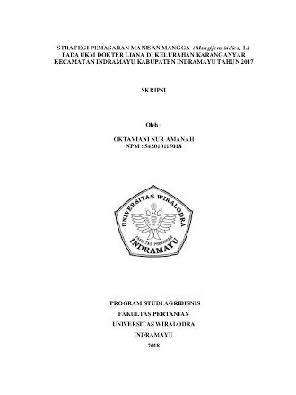 Cover of Stategi Pemasaran Manisan Mangga pada UKM Dokter Liana di Kelurahan Indramayu Kecamatan Indramayu Kabupaten Indramayu