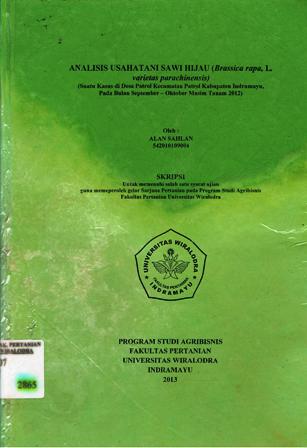 Cover of Analisis Usahatani Sawi Hijau