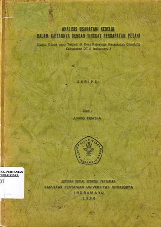 Cover of Analisis Usahatani Kedelai dalam Kaitannya dengan Tingkat Pendapatan Petani