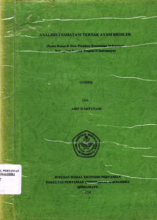 Cover of Analisis Usaha Ternak Ayam Broiler